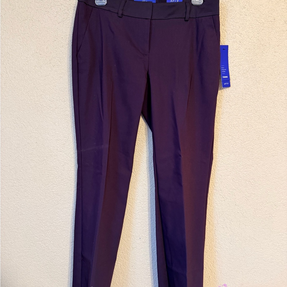Apt. 9 Women's Purple Straight-Leg Dress Trousers